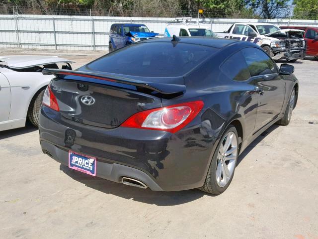 KMHHU6KHXAU007461 - 2010 HYUNDAI GENESIS CO BLACK photo 4