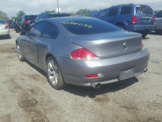 WBAEH73484B215171 - 2004 BMW 645 CI AUT GRAY photo 3