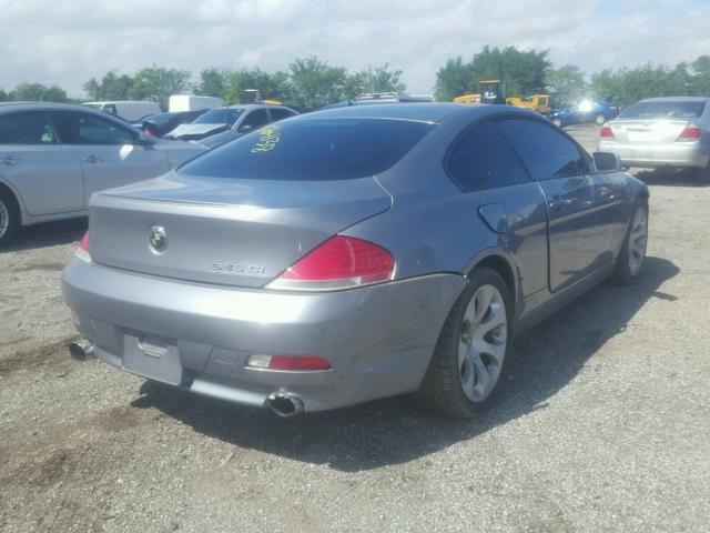 WBAEH73484B215171 - 2004 BMW 645 CI AUT GRAY photo 4