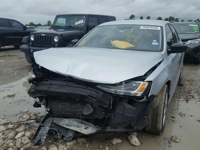 3VW2K7AJ8CM351918 - 2012 VOLKSWAGEN JETTA BASE Արծաթագույն լուսանկար 2