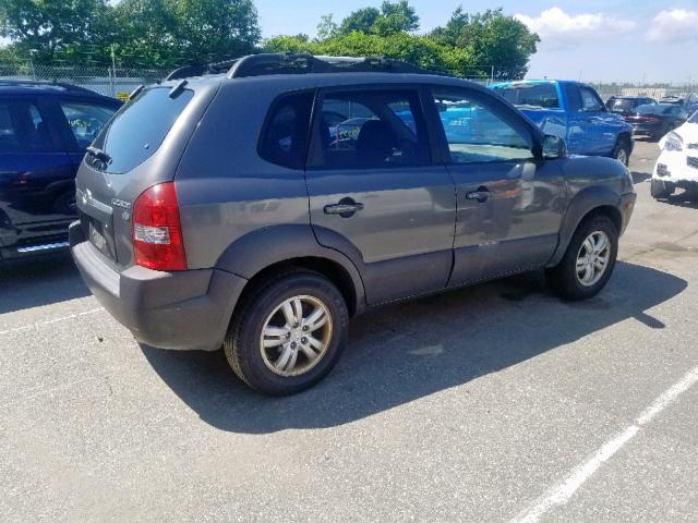 KM8JN12D97U666297 - 2007 HYUNDAI TUCSON SE GRAY photo 4