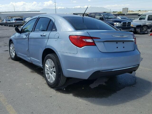 1C3CCBAB7CN319746 - 2012 CHRYSLER 200 LX BLUE photo 3