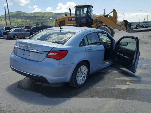 1C3CCBAB7CN319746 - 2012 CHRYSLER 200 LX BLUE photo 4