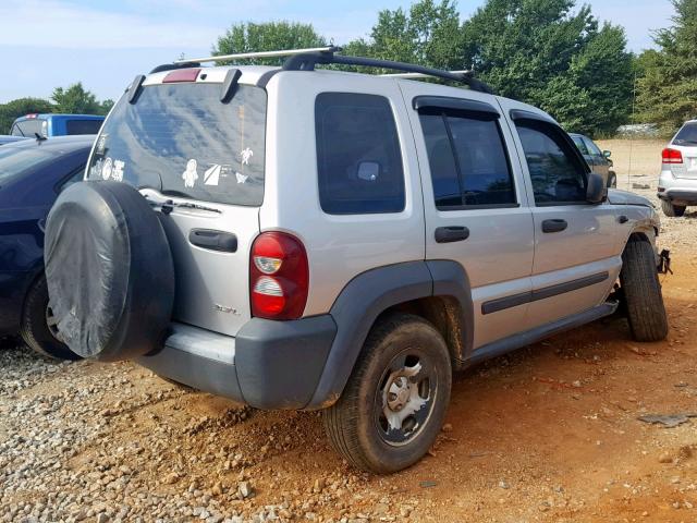 1J8GL48K66W195863 - 2006 JEEP LIBERTY SP SILVER photo 4