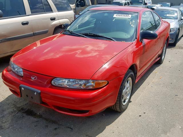 1G3NK12T4YC338072 - 2000 OLDSMOBILE ALERO GX RED photo 2