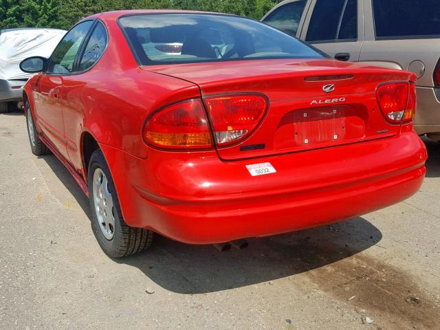 1G3NK12T4YC338072 - 2000 OLDSMOBILE ALERO GX RED photo 3