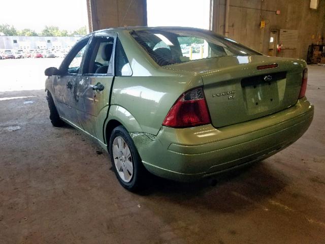 1FAHP34N57W361002 - 2007 FORD FOCUS ZX4 GREEN photo 3