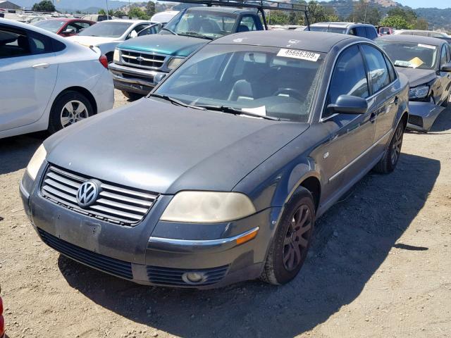 WVWPH63B71P135122 - 2001 VOLKSWAGEN PASSAT GLS GRAY photo 2