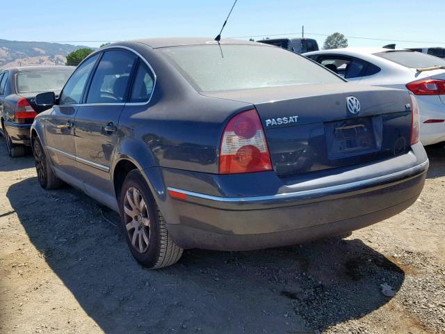 WVWPH63B71P135122 - 2001 VOLKSWAGEN PASSAT GLS GRAY photo 3