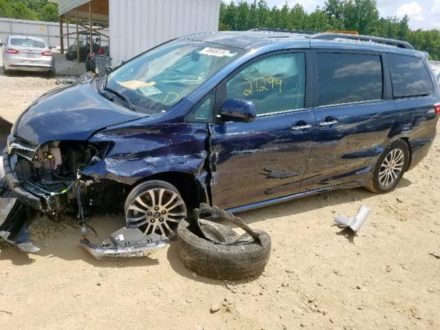 5TDYZ3DC1KS978795 - 2019 TOYOTA SIENNA LIM BLUE photo 9