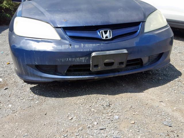 2HGES26744H537702 - 2004 HONDA CIVIC EX BLUE photo 9