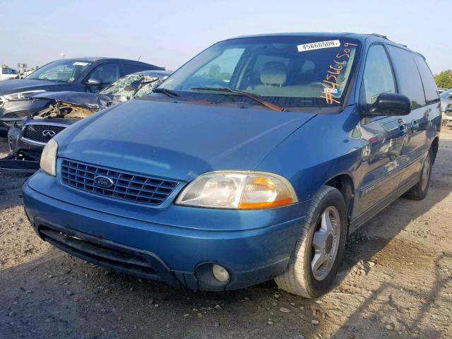 2FMZA57483BB48163 - 2003 FORD WINDSTAR S BLUE photo 2