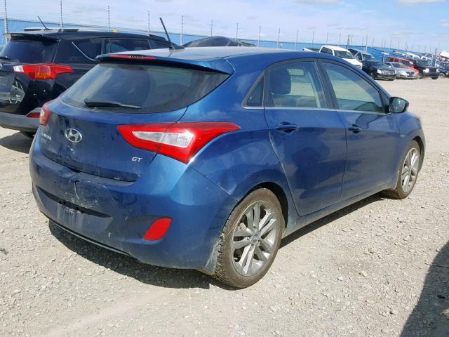 KMHD35LHXGU266342 - 2016 HYUNDAI ELANTRA GT BLUE photo 4