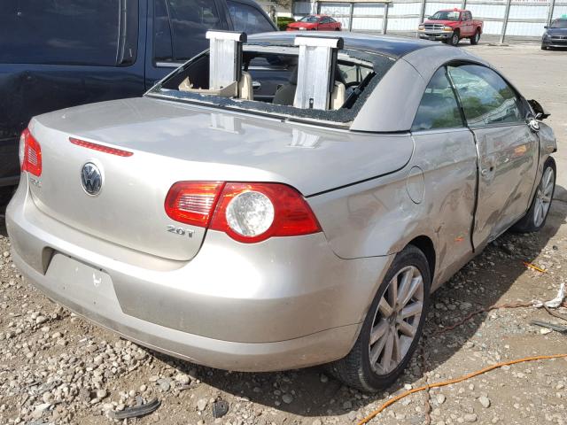 WVWFA71F67V030300 - 2007 VOLKSWAGEN EOS 2.0T L BEIGE photo 4