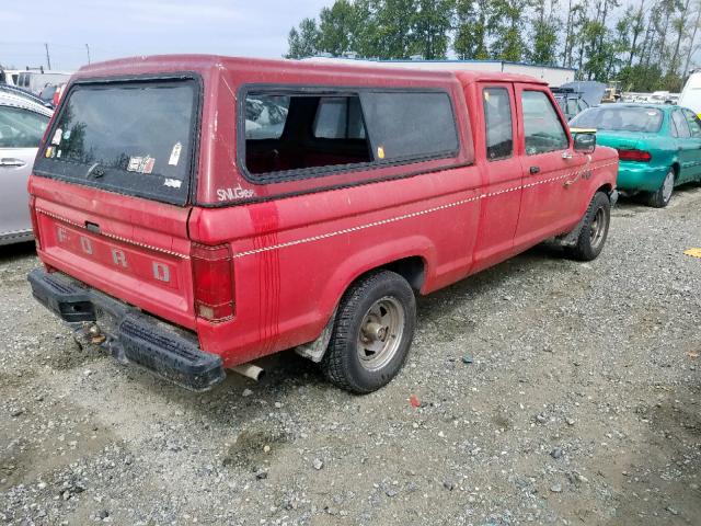 1FTCR14U7MTA19509 - 1991 FORD RANGER SUP RED photo 4