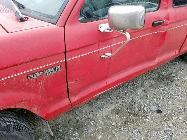 1FTCR14U7MTA19509 - 1991 FORD RANGER SUP RED photo 9