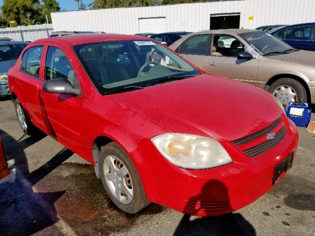 1G1AK52F057559441 - 2005 CHEVROLET COBALT RED photo 1