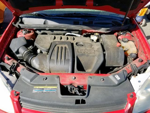 1G1AK52F057559441 - 2005 CHEVROLET COBALT RED photo 7