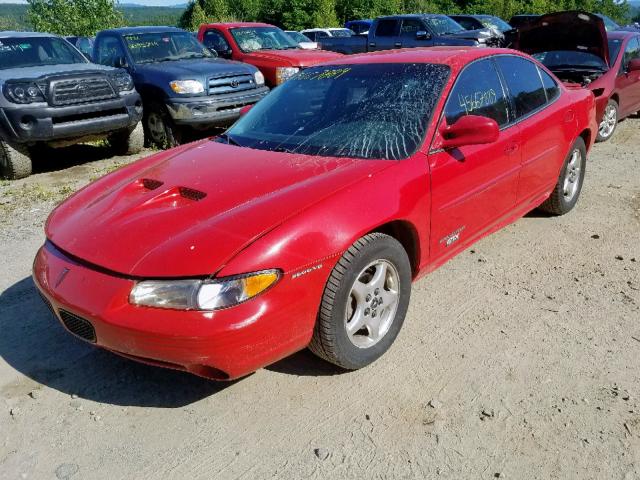 1G2WJ52K1XF210377 - 1999 PONTIAC GRAND PRIX RED photo 2