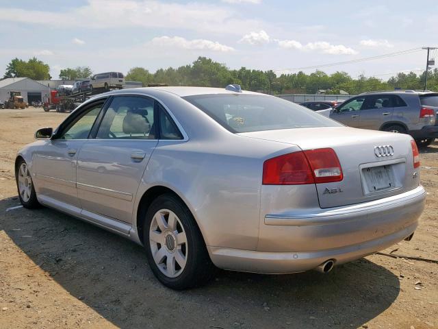 WAUML44E34N015250 - 2004 AUDI A8 L QUATT SILVER photo 3