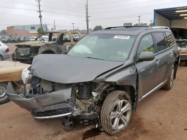 5TDDK3EH1CS127739 - 2012 TOYOTA HIGHLANDER GREEN photo 2