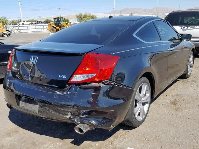 1HGCS2B8XBA006733 - 2011 HONDA ACCORD EXL BLACK photo 4