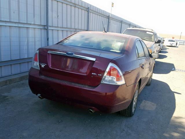 3FAHP08137R223211 - 2007 FORD FUSION SEL RED photo 4