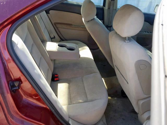 3FAHP08137R223211 - 2007 FORD FUSION SEL RED photo 6