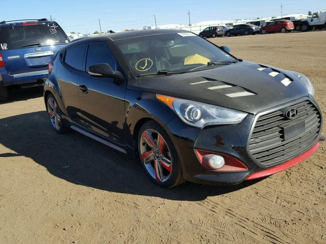 KMHTC6AE7DU145953 - 2013 HYUNDAI VELOSTER T BLACK photo 1