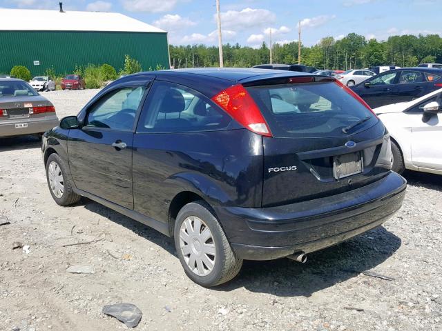 1FAHP31N07W118623 - 2007 FORD FOCUS ZX3 BLACK photo 3