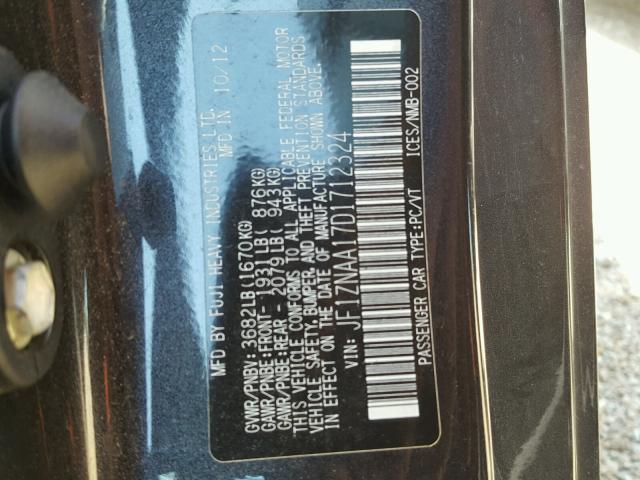 JF1ZNAA17D1712324 - 2013 TOYOTA SCION FR-S GRAY photo 10