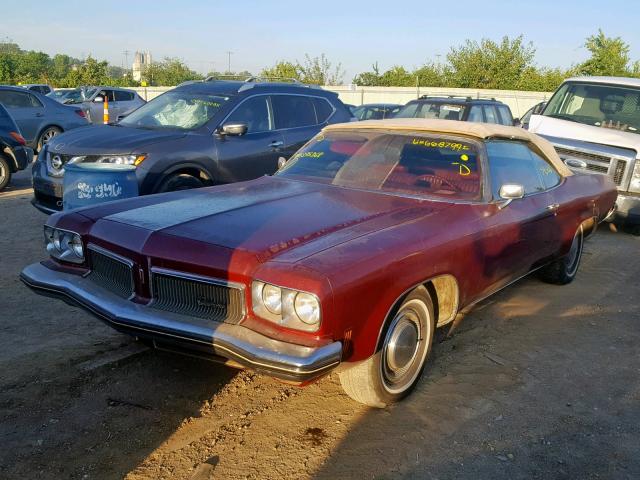 3N67H3M395368 - 1973 OLDSMOBILE DELTA 88 MAROON photo 2