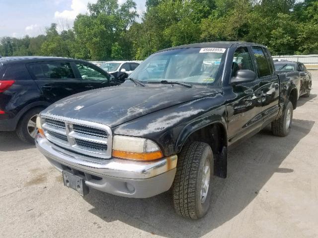 1B7GG2AN61S191400 - 2001 DODGE DAKOTA QUA BLACK photo 2