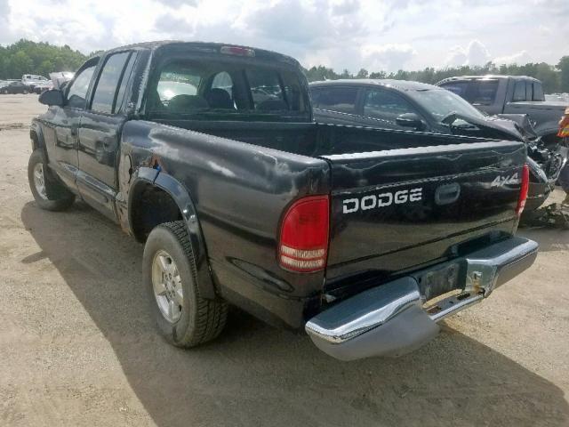 1B7GG2AN61S191400 - 2001 DODGE DAKOTA QUA BLACK photo 3