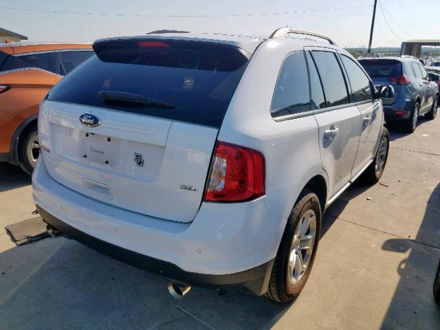 2FMDK3JC9EBA05074 - 2014 FORD EDGE SEL WHITE photo 4