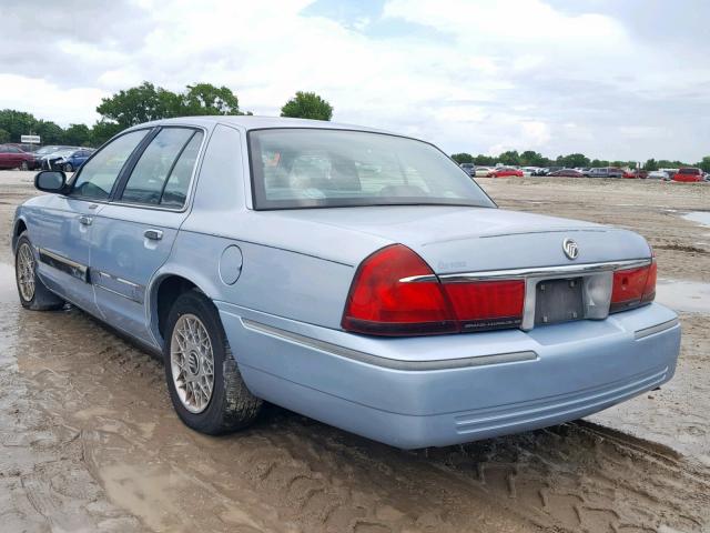 2MEFM74W9YX607855 - 2000 MERCURY GRAND MARQ BLUE photo 3