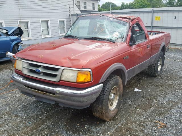1FTCR11X7VPA43348 - 1997 FORD RANGER RED photo 2