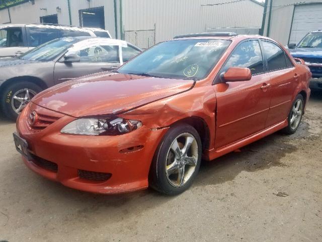 1YVHP80C445N45371 - 2004 MAZDA 6 I ORANGE photo 2