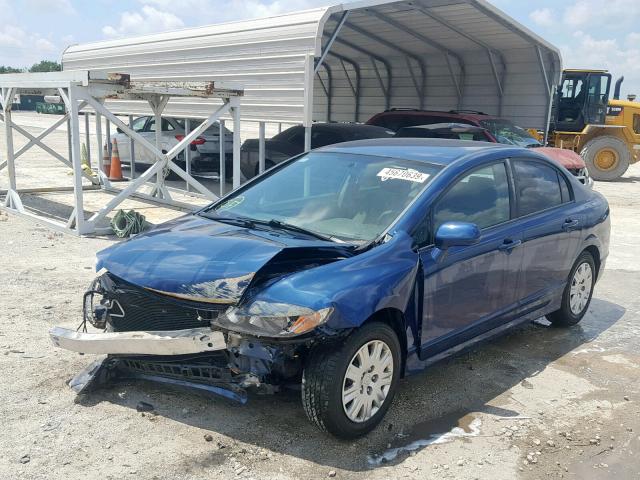 2HGFA16329H506373 - 2009 HONDA CIVIC VP BLUE photo 2