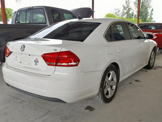 1VWBH7A32CC023766 - 2012 VOLKSWAGEN PASSAT SE WHITE photo 4