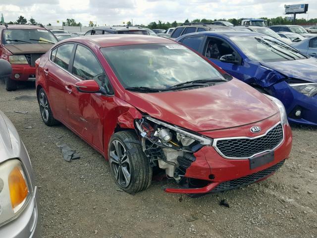 KNAFX4A89G5524372 - 2016 KIA FORTE EX RED photo 1