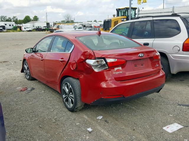 KNAFX4A89G5524372 - 2016 KIA FORTE EX RED photo 3