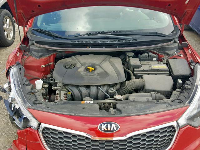 KNAFX4A89G5524372 - 2016 KIA FORTE EX RED photo 7