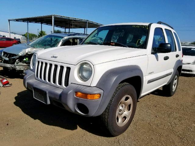 1J4GK48KX4W108841 - 2004 JEEP LIBERTY SP WHITE photo 2