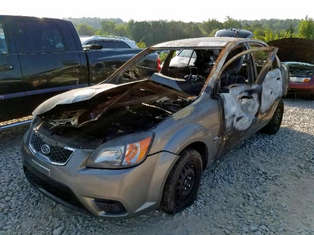 KNADH4A37B6714361 - 2011 KIA RIO BASE BURN photo 2