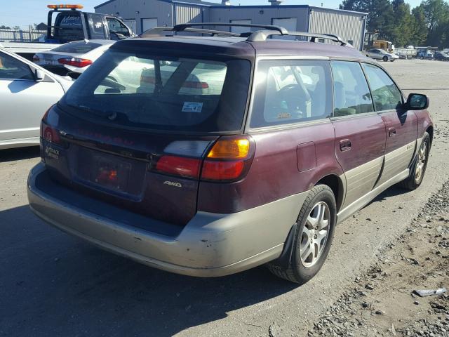 4S3BH6867Y7642621 - 2000 SUBARU LEGACY OUT MAROON photo 4