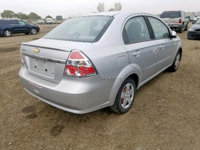 KL1TD5DE6BB148740 - 2011 CHEVROLET AVEO LS SILVER photo 4