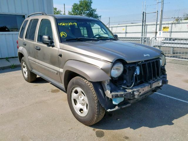 1J4GL48K87W712387 - 2007 JEEP LIBERTY SP BEIGE photo 1