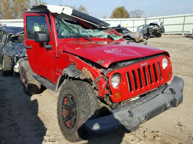 1J4FA24128L617975 - 2008 JEEP WRANGLER X RED photo 1