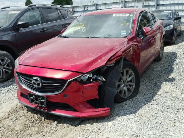 JM1GJ1U56F1194236 - 2015 MAZDA 6 SPORT RED photo 2